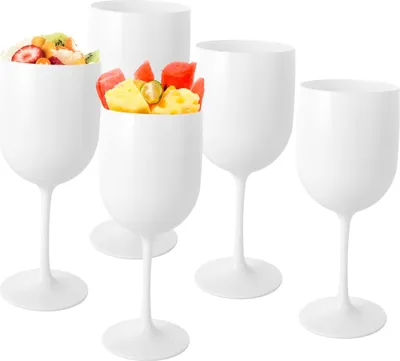Produktbild von ASelected 5 Stück Plastik Weingläser 450 ML Weingläser Kunststoff Gläser Sektglä
