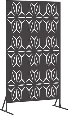 Image de vidaXL Pare-vue noir 100 x 50 x 180 cm acier