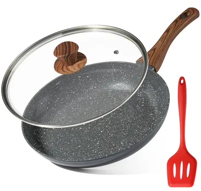 Zdjęcie produktu dla Patelnia Patelnia żeliwna - 28 cm - 11 litrów - Czarna - Z pokrywką