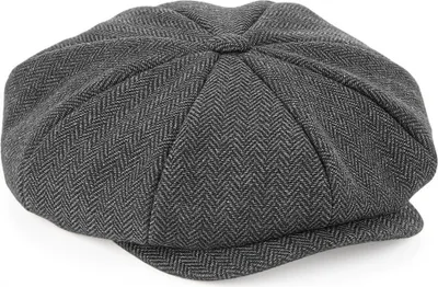 Produktbild von Beechfield B628 | Heritage Baker Boy Cap - Uni-Styling - Farbe: Charcoal Herringbone - Größe: L/XL