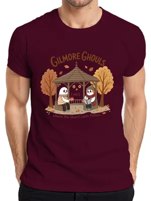 Obrázok produktu pre Gilmore Ghouls kde strašíš, budem nasledovať Herbst Geister niedlich Herren T-Shirt, Burgundy, M