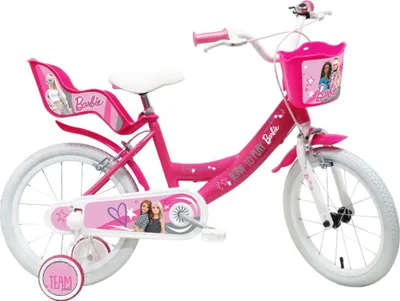 Produktbild von Barbie 16 Zoll Kinderfahrrad mit Stützrädern