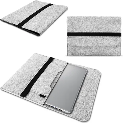 Produktbild von Filz Hülle Lenovo Yoga 7i 14 Zoll Schutz Tasche Case Schutzhülle Notebook CoverFarben:Hell Grau