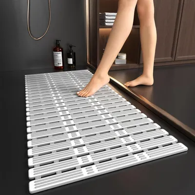 Produktbild von Rutschfeste Badematte - 90 x 40 cm Extra Lange Duschmatten mit Saugnäpfen