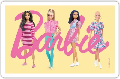 Produktbild von Spreadshirt Barbie Und Ihre Freundinnen Sticker Aufkleber, 10 x 10 cm, Mattweiß