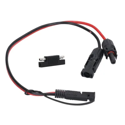 Imagen del producto de Conector SAE para panel solar, adaptador SAE, cable de conexión para panel solar, cable de extensión solar, cable de extensión para paneles fotovoltaicos, cable SAE de extensión
