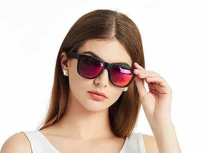 Image de Caliber Caliber Soundglasses Lunettes de soleil audio intelligentes Bluetooth - Verres polarisés - Facile à utiliser - Microphone - Rouge