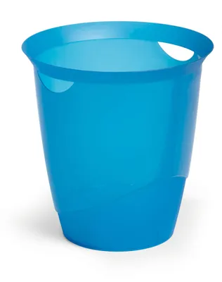 Produktbild von DURABLE Papierkorb TREND 16L rund, 1701710540 blau transluzent