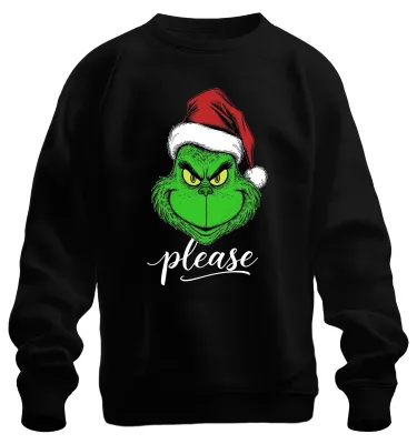 Immagine prodotto di Grinch per favore gnomo di Natale regalo divertente Natale Grinch unisex felpa pullover, nero, XL