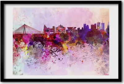 Produktbild von Bild 60x40 MDF-Rahmen, Wandkunst Farbe Warschau