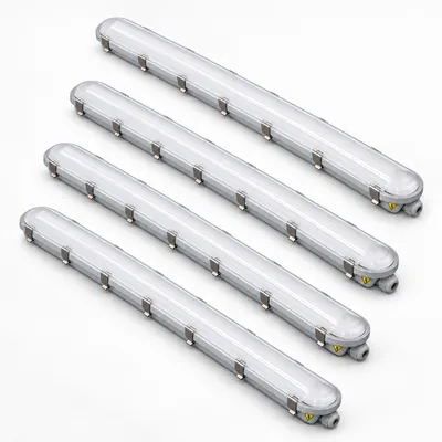 Productafbeelding van 4 x LED Feuchtraumleuchte Wannenleuchte 150cm IP65 24W/30W/36W/48W 150lm/W CCT 3000/4000/6500K