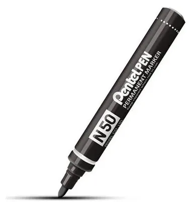 Permanentný popisovač, 2 mm, kužeľový hrot, PENTEL "N50", čierna