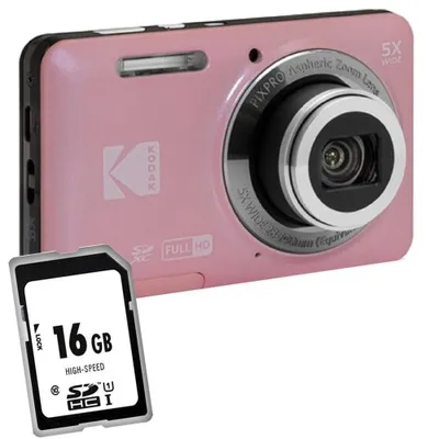 Produktbild von Kodak Pixpro FZ55 pink Digitalkamera Kleines