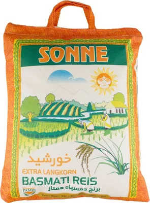 Produktbild von Khorshid Sonne Basmati Reis Darbari Extra Langkorn Reis 10 Kg