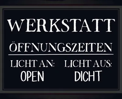 Produktbild von vianmo Holzschild 30x40 cm Werkstatt Öffnungszeiten open