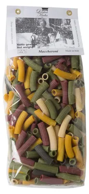 Zdjęcie produktu dla l'Antica Madia Maccheroni 5 kolorów, 500 g - Kolorowy makaron z semoliny z pszenicy durum