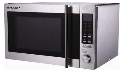 Zdjęcie produktu dla Sharp Home Appliances R-92STW, Blat, Kuchenka mikrofalowa kombinowana, 28 l, 900 W, Wbudowany wyświetlacz, Przyciski, obrotowy