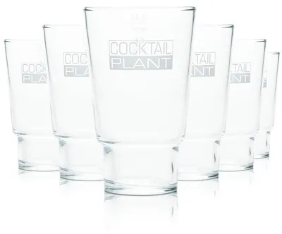 Produktbild von 6x Cocktail Plant Glas 0,3l Longdrink Frucht Cocktail Gläser Becher Tumbler Bar