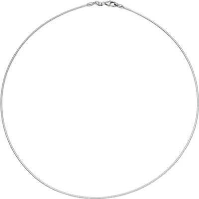 Produktbild von 1.2mm Halsreif Reif Kette rund 585 Weißgold Gold 42cm Halskette Halsschmuck