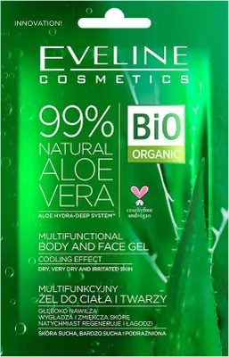 Produktbild von Eveline Cosmetics 99% Natural Aloe Vera Gel Multifunkcyjny żel do ciała i twarzy, 20 ml