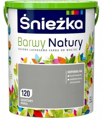 Produktbild von Latexfarbe Innenwand matt Graphit 5L, scheuerbeständige Wand- & Deckenfarbe