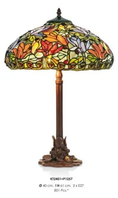 Produktbild von Tiffany Hockerleuchte Höhe 61 cm, Durchmesser 40 cm - Leuchte Lampe