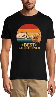 Produktbild von Herren Grafik T-Shirt Bester Labrador-Papa aller Zeiten - Labrador-Fauststoß – Best Lab Dad Ever - Labrador Fist Bump – Öko-Verantwortlich Vintage