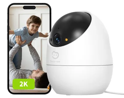 Produktbild von EZVIZ D210 2K, IP-Sicherheitskamera, Drinnen, Kabelgebunden, Tisch/Bank, Weiß, Dome