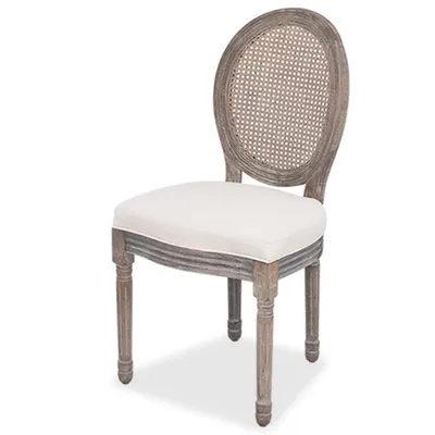 Produktbild von vidaXL Esszimmerstühle 6 Stk. Creme Stoff
