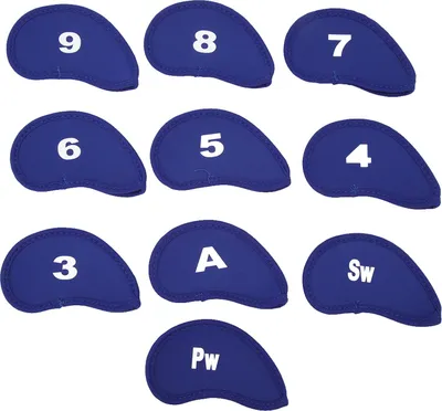 Produktbild von 10-teiliges Set Neopren-Golfschlägerhüllen, Saphirblau