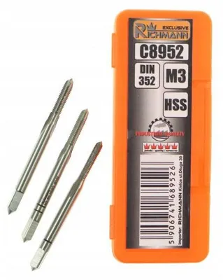 Produktbild von RICHMANN Metrischer M3 Gewindebohrer HSSG 3-teilig