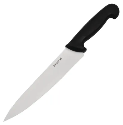 Kochmesser 20 cm, schwarz, spülmaschinengeeignet, Edelstahlklinge