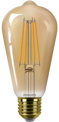 Produktbild von Philips Filament-Lampe Bernstein 25W ST64 E27, 3,1 W, 25 W, E27, 250 lm, 15000 h, Flame