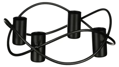Produktbild von Metallkerzenhalter anderer Marken für 4 Kerzen 5,5x17 cm schwarz