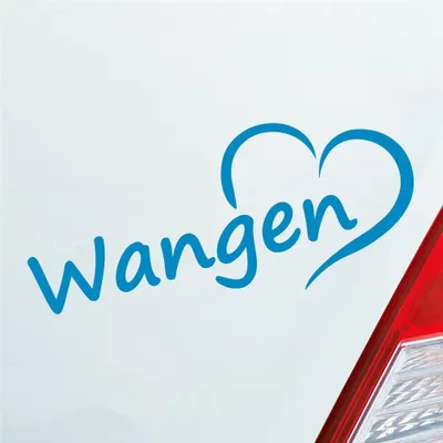 Produktbild von Auto Aufkleber Wangen Herz Stadt City Liebe Love Heimat 18,5x8 cm Hellblau Sticker Heckscheibenaufkleber