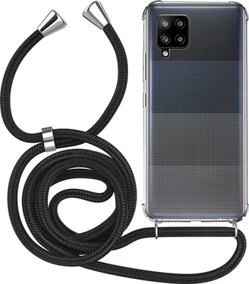 Produktbild von Handykette für Samsung Galaxy A42 5G - Handyhülle mit Schnur Cover in Schwarz