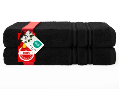 Produktbild von Hammetex Badetücher 2er Set 70x140 cm – 100% Baumwolle Frottier, , mit Aufhängeschlaufe