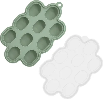 Produktbild von Gefrierfach für Kleinkindernahrung aus Silikon mit Deckel, BPA-freier Muttermilch-Aufbewahrungsbehälter, Knabbertablett zum Zahnen, Eiswürfel, Fruchtpürees
