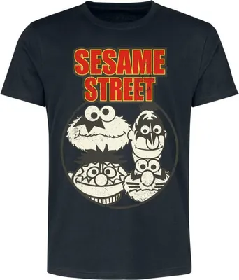 Produktbild von Sesame Street T-Shirt Herren Monster Street schwarz M