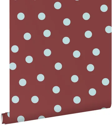 Zdjęcie produktu dla ESTAhome Tapeta kropki niebieskimIbordowo-czerwonym 50 x 900 cm