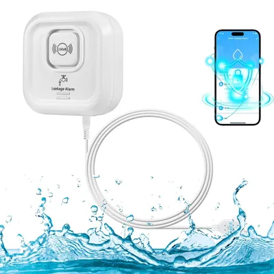 Image de Détecteur de fuite d'eau Wi-Fi - Alarme 100 dB - Notifications sur l'application - IP67 - Smart Life - 1 pièce