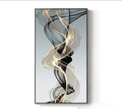 Produktbild von TPFLiving Kunstdruck LW-300 (OHNE RAHMEN) Poster - Leinwand - Wandbild - Hochauflösender Giclée-Druck, langlebig und hochwertig - Abstrakte Linien und Formen -  - Größe: 45x180cm