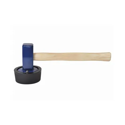 Produktbild von HaWe Plattenleger-Hammer 230.12, Schonhammer, Gummihammer, Pflasterhammer, abriebfest und schlagdämpfend, rund, 1,25kg