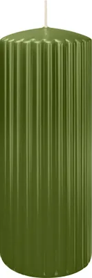 Produktbild von Rillen Kerzen Olive 200 x Ø 80 mm, 4 Stück