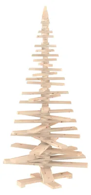 Obrázok produktu pre vidaXL Drevený vianočný stromček KOTKA, 180 cm, masívne borovicové drevo, prírodný vzhľad