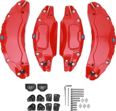 Zdjęcie produktu dla 4 SZTUK - Aluminiowa osłona tylnego hamulca tarczowego do Tesli Model 3 18 cali 19 cali Koła Stroke Red