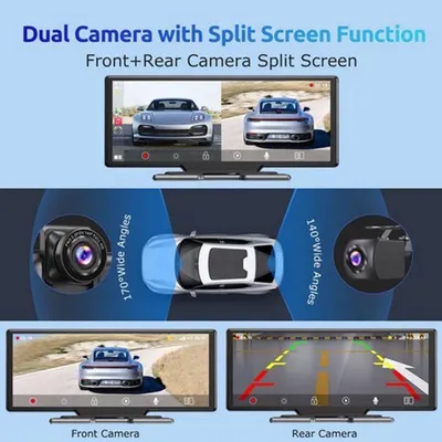 Obrázok produktu pre Dashcam – 10,26-palcový dotykový displej – video v rozlíšení 4K – s GPS navigáciou