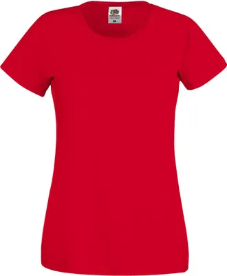 Produktbild von Fruit of the Loom 61-420-0 | Damen Original T Lady-Fit / Belcoro® Garn - Farbe: Red - Größe: L