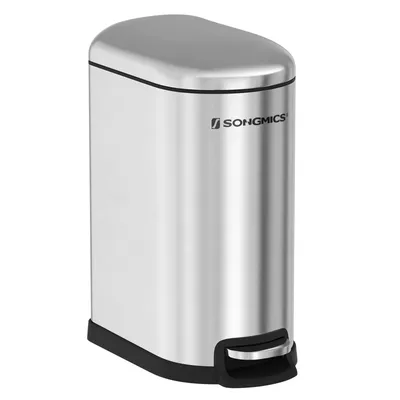 Produktbild von Odpadkový koš s víkem RYAN 10 L stříbrný