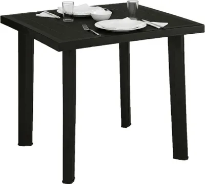 Immagine prodotto di Tessner - Tavolo da Esterno, 80x75x72h cm Nero Antracite, 4 Posti  Italy